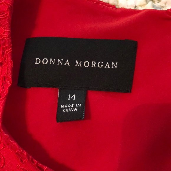 Donna Morgan Red Cocktail Dress NWOT - Picture 3 of 5